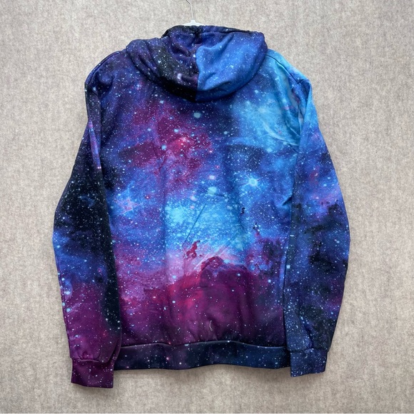 Women's Hooded Sweatshirt Galaxy Universe Pattern XL - Picture 4 of 10